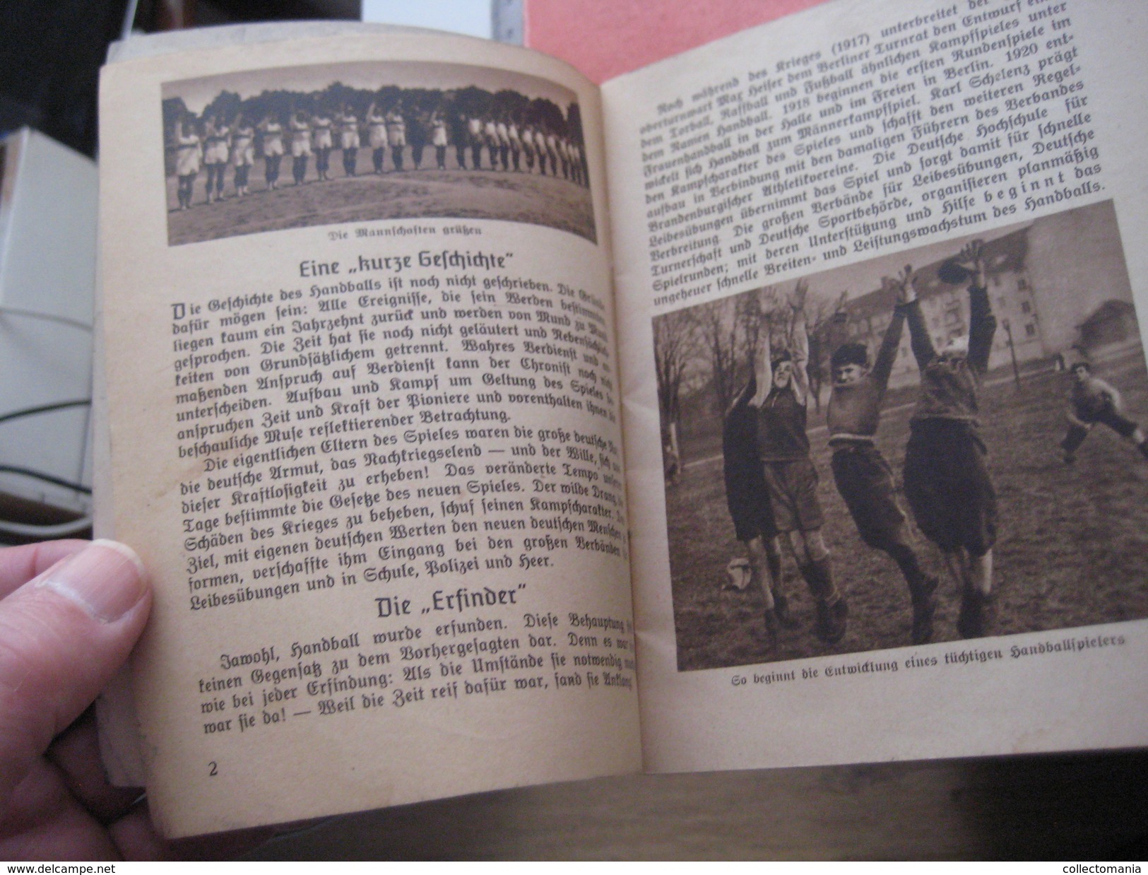 Handball Olympia BERLIN 1936 - nr 6, programm,women and men   fotos Amt FUR Sportwerbung Olympische