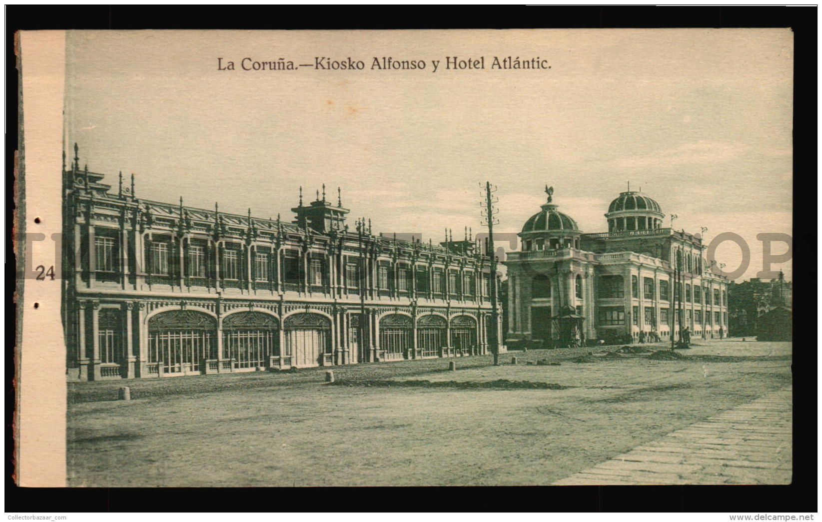 Hotel Atlantic Coru&ntilde;a Galicia Espa&ntilde;a Tarjeta Postal Vintage Original Ca1900 POSTCARD  CPA AK W4_3270) - La Coruña