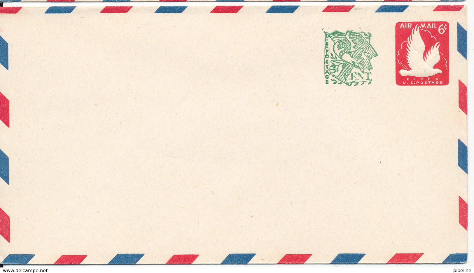 USA Postal Stationery Air Mail Cover In Mint Condition FIPEX 6c + 1c - 1941-60