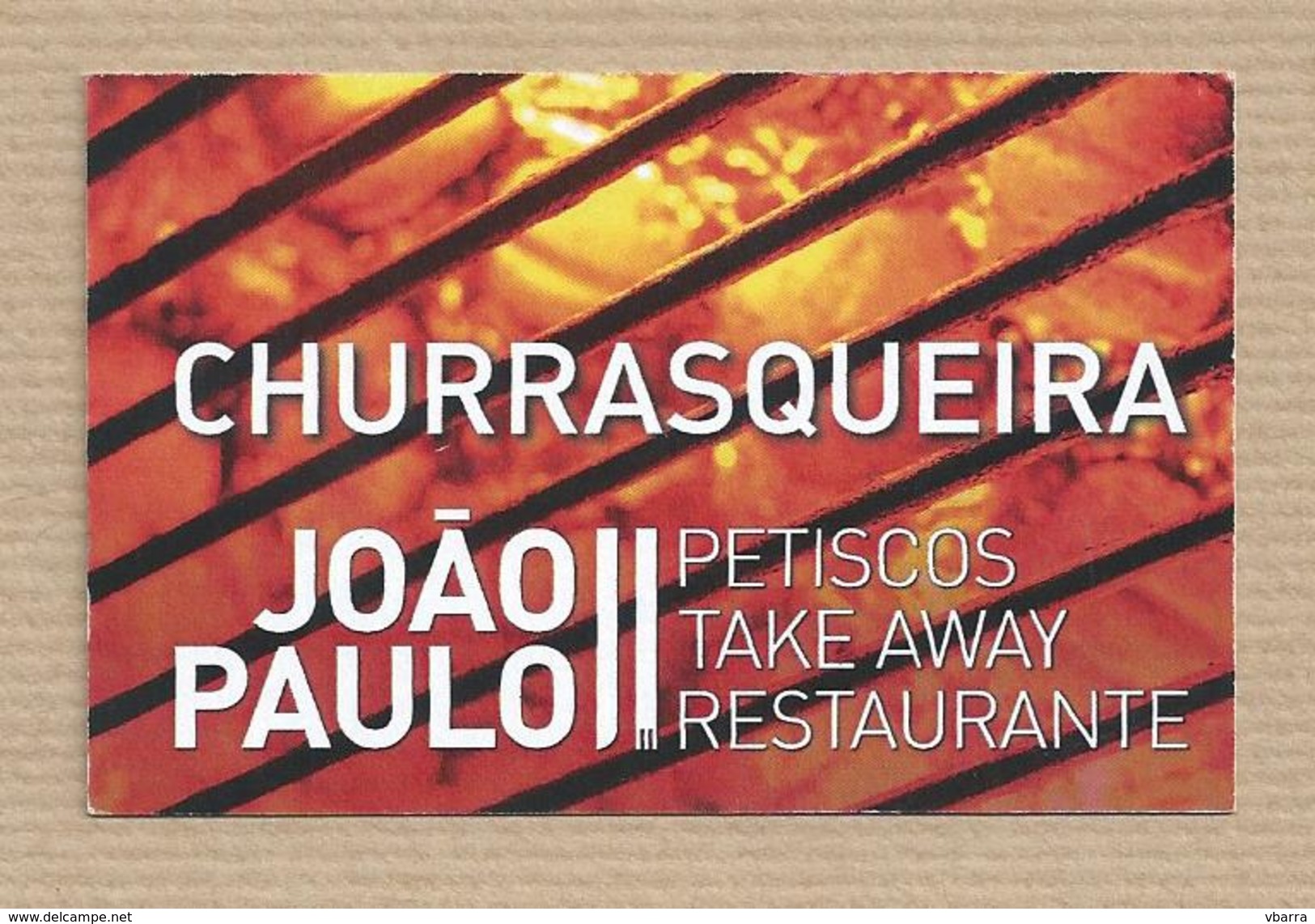 Advertising Card - Restaurant John Paul II Fatima - Portugal - Publicidad