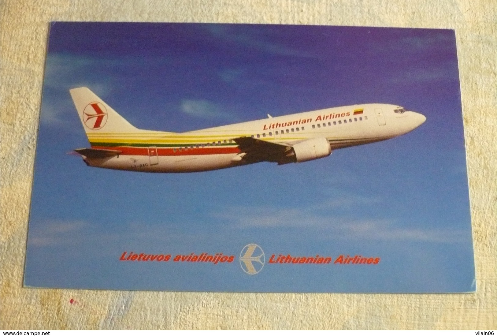 AIRLINE ISSUE / CARTE COMPAGNIE    LITHUANIAN AIRLINES  B 737 300   Carte En Papier Fin - 1946-....: Modern Era
