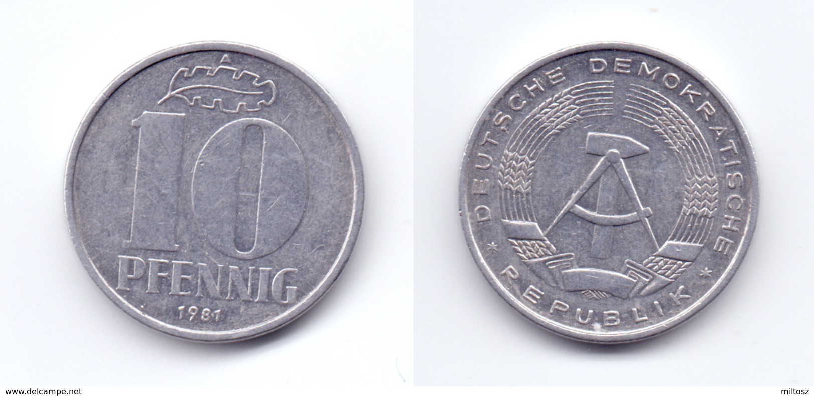Germany DDR 10 Pfennig 1981 A - 10 Pfennig