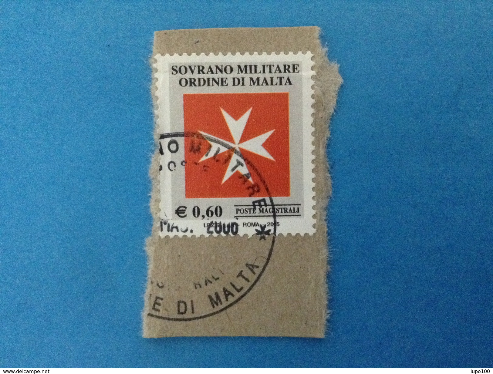 2005 SOVRANO ORDINE MILITARE DI MALTA FRANCOBOLLO USATO STAMP USED - SMOM CROCE OTTAGONA - - Sovrano Militare Ordine Di Malta