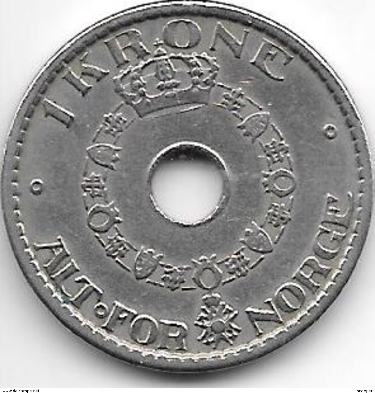 *norway 1 Krone  1939 Km 385    Vf+ - Norvège