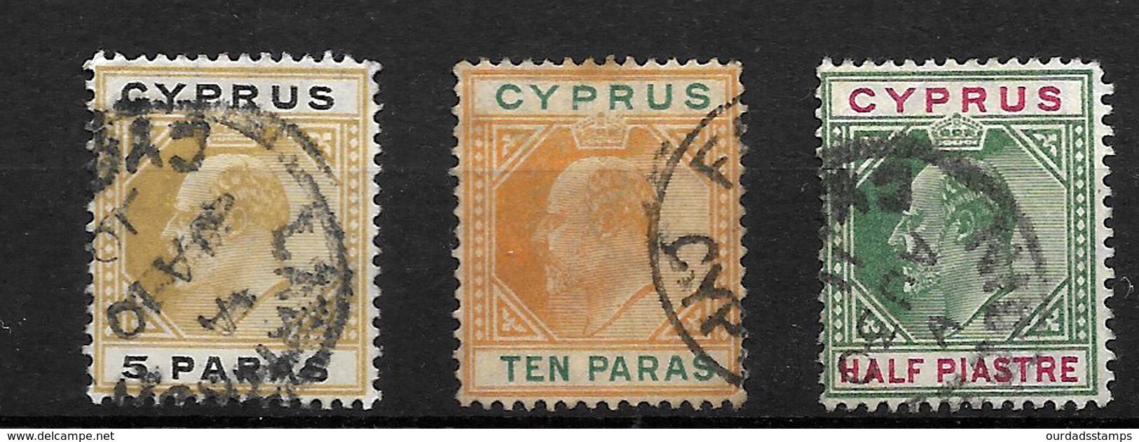 Cyprus 1904 KEVII Selection To 2pi Wmk Mult Crown CA (4997) - Cyprus (...-1960)