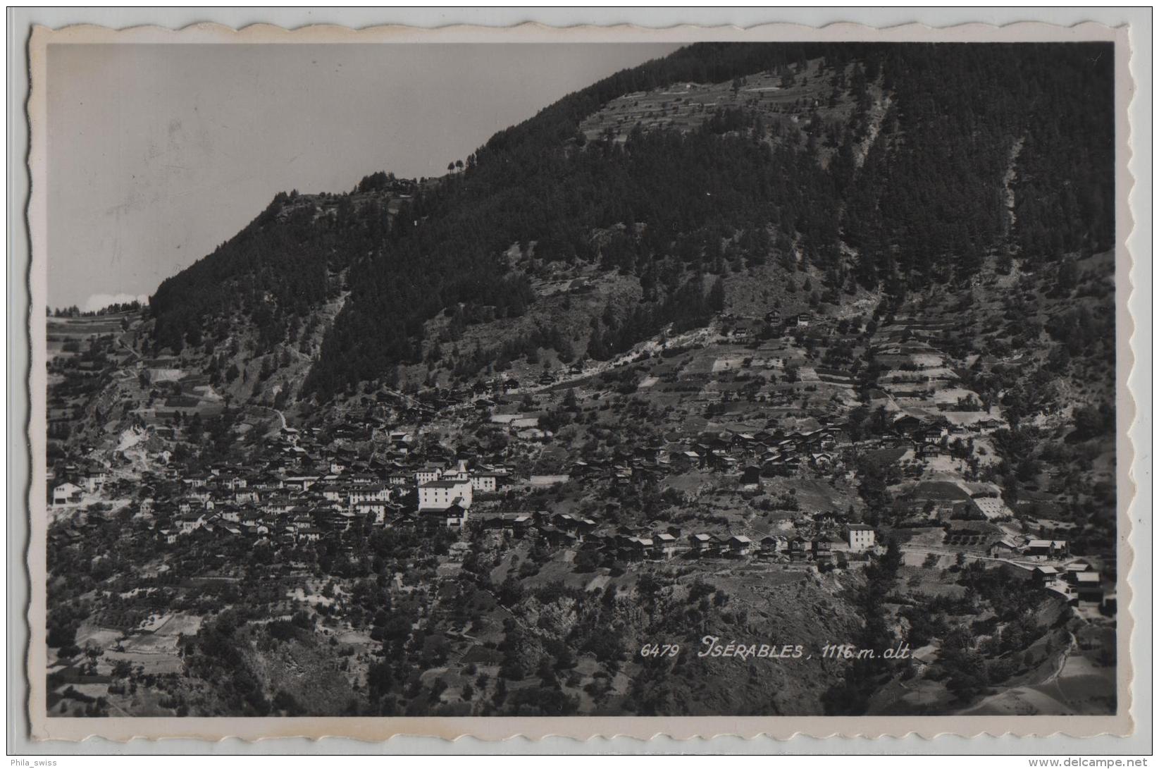 Iserables ( Alt. 1116 M) Vue Generale - Photo: Perrochet No. 6479 - Isérables
