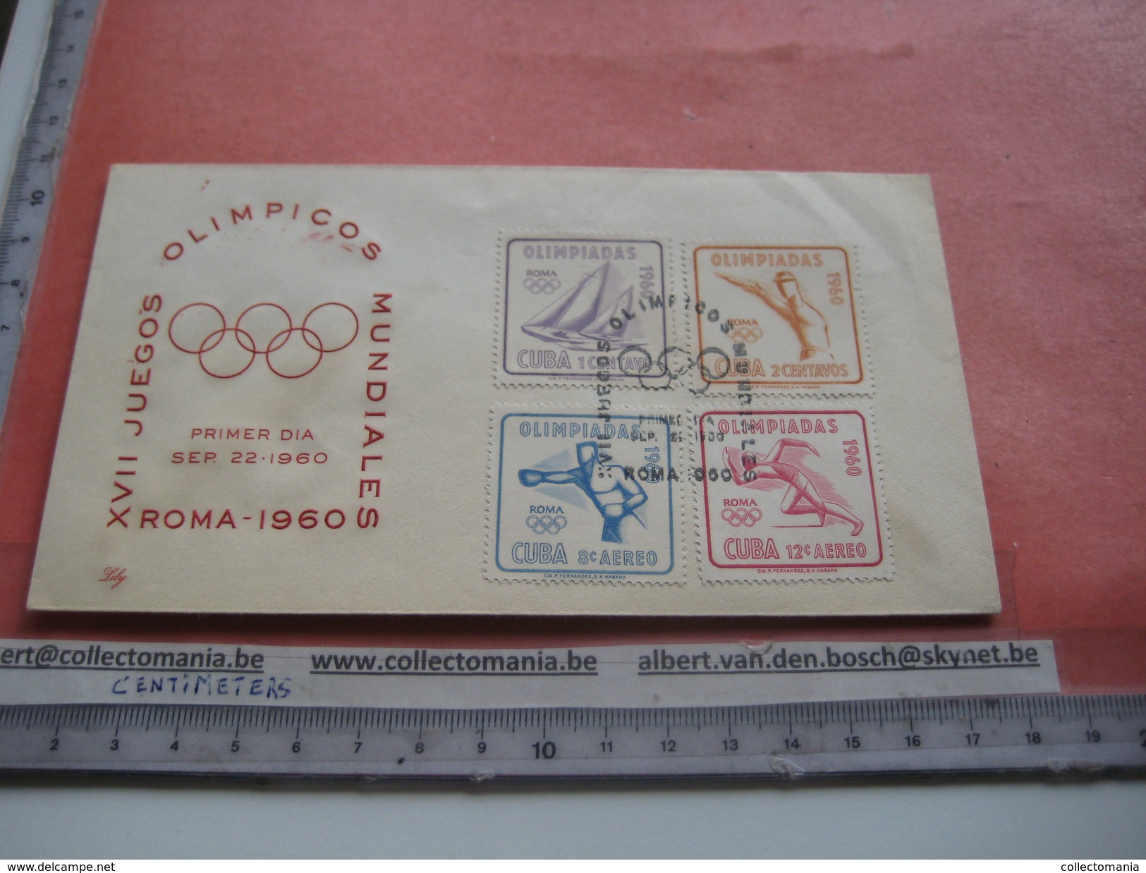 15 first day covers olympic games  - collection envelopes jeux olympique - PREMIERE jour  1956 1960 1964 1968  1972 1976