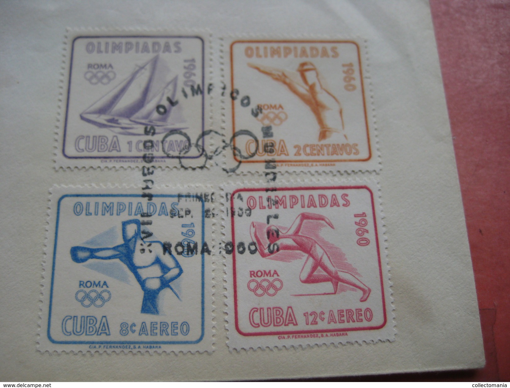 15 first day covers olympic games  - collection envelopes jeux olympique - PREMIERE jour  1956 1960 1964 1968  1972 1976