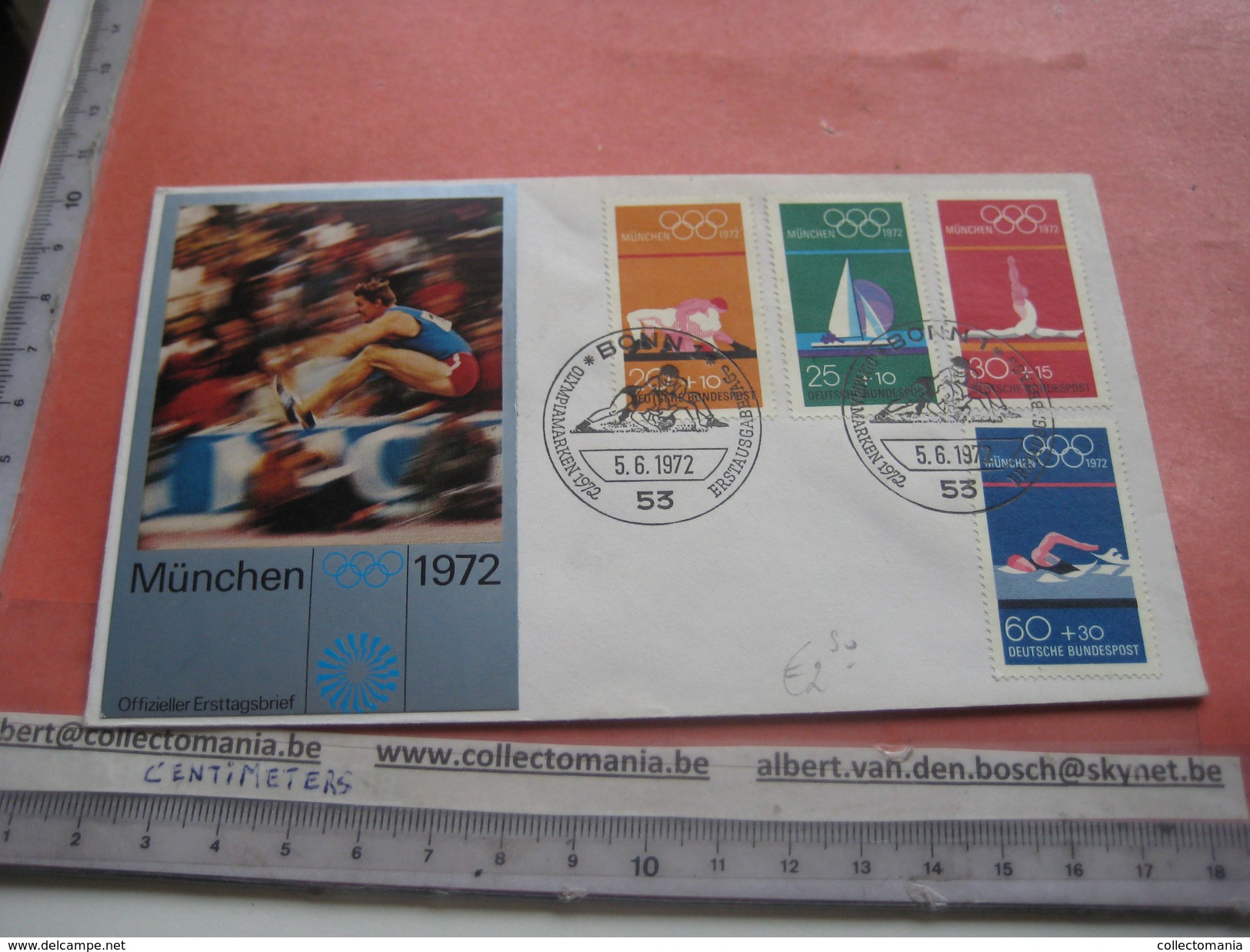 15 first day covers olympic games  - collection envelopes jeux olympique - PREMIERE jour  1956 1960 1964 1968  1972 1976