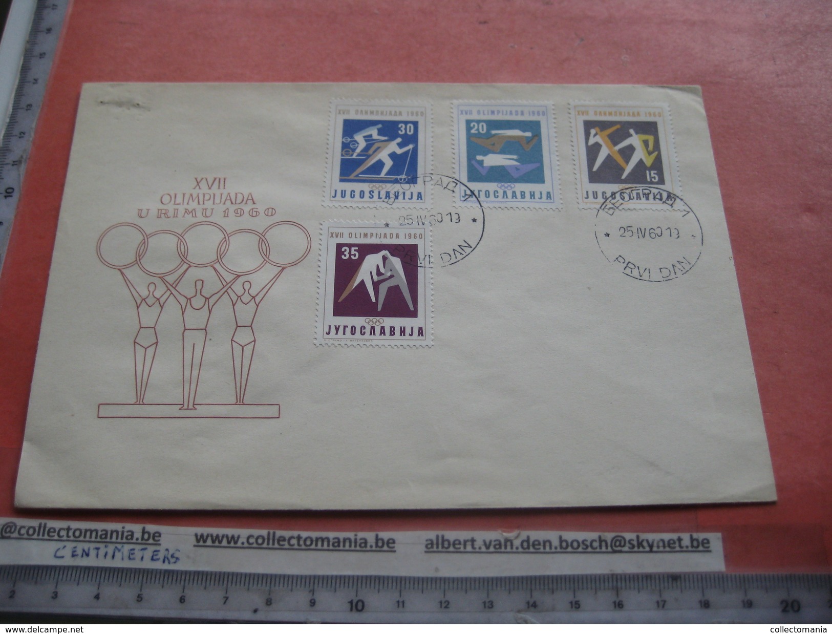 15 first day covers olympic games  - collection envelopes jeux olympique - PREMIERE jour  1956 1960 1964 1968  1972 1976