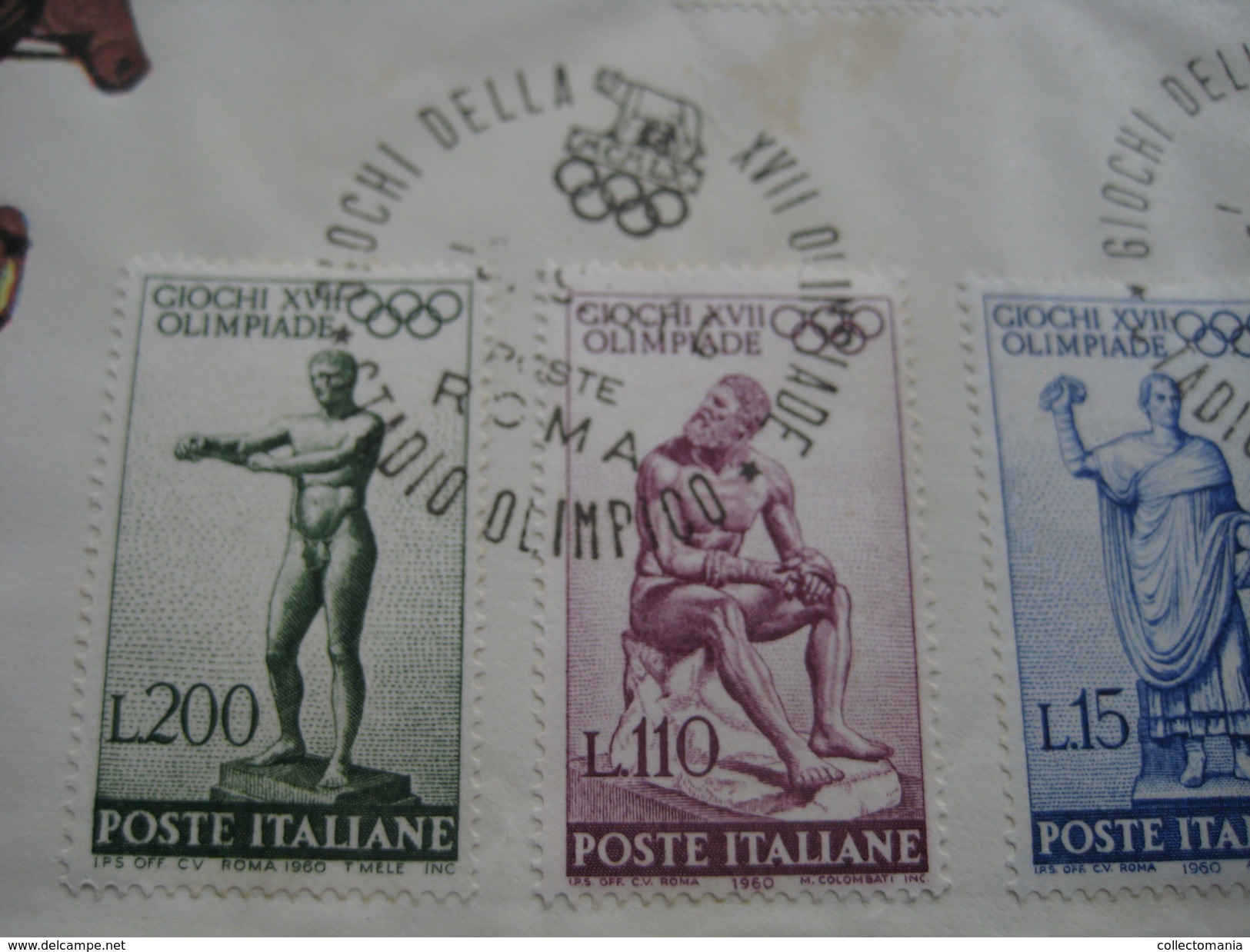 15 first day covers olympic games  - collection envelopes jeux olympique - PREMIERE jour  1956 1960 1964 1968  1972 1976