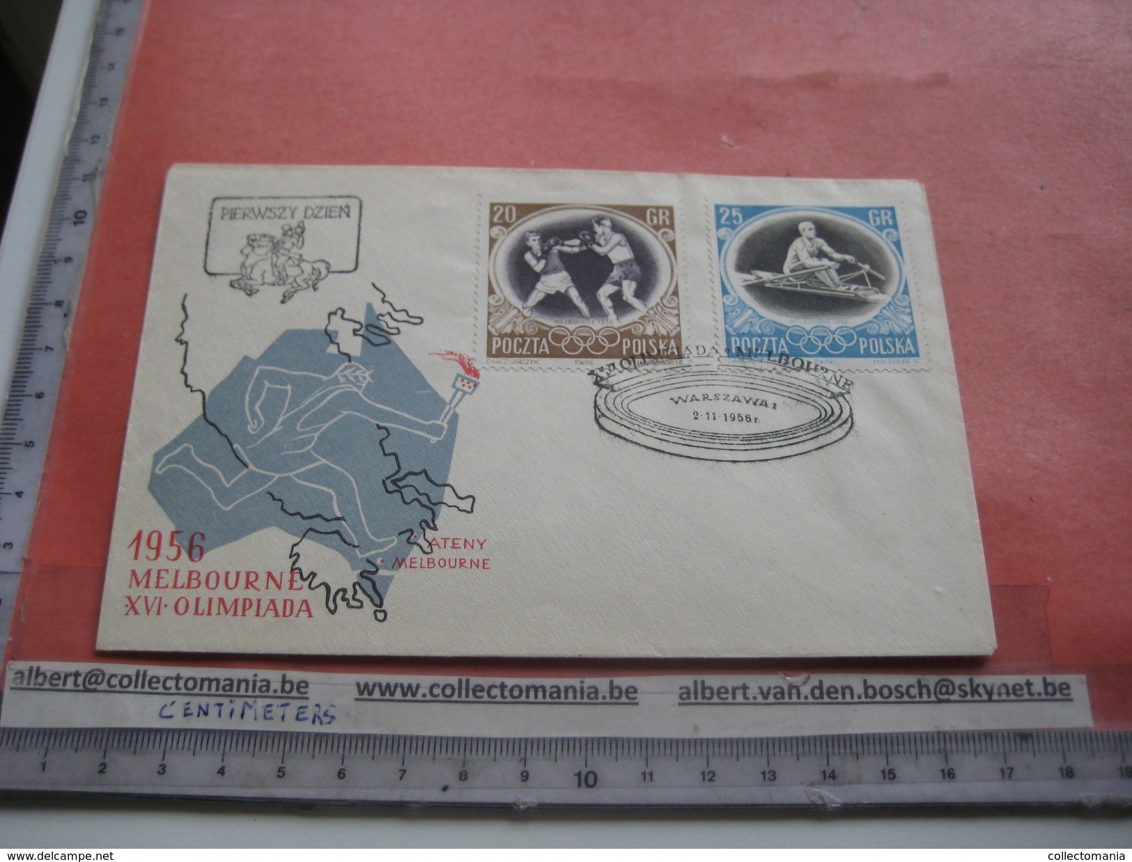 15 first day covers olympic games  - collection envelopes jeux olympique - PREMIERE jour  1956 1960 1964 1968  1972 1976