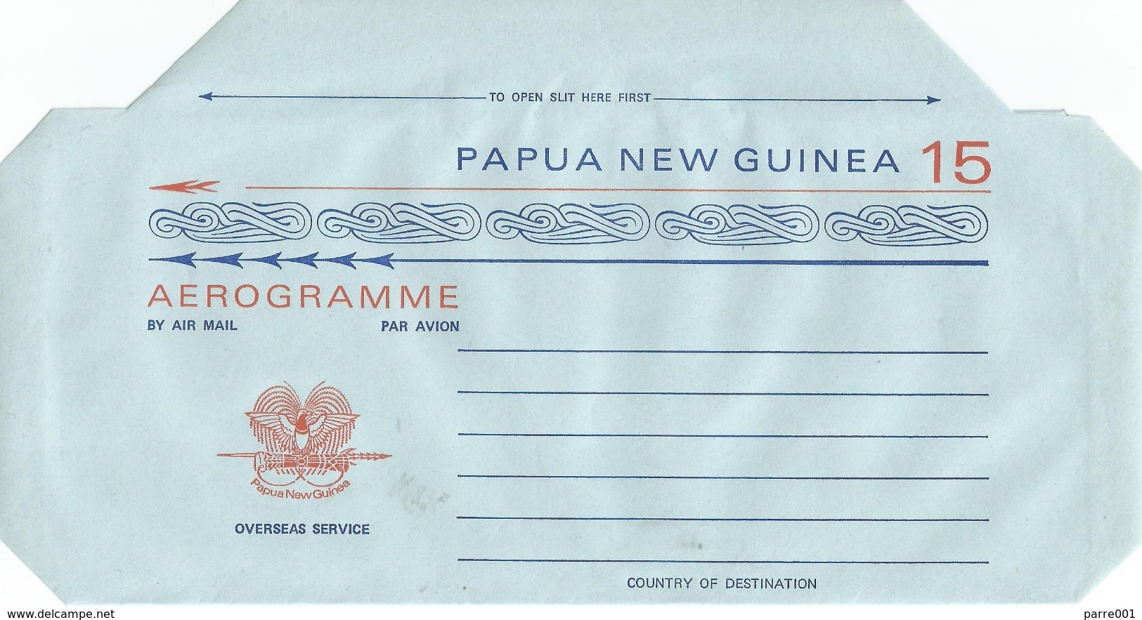 Papua New Guinea Bird Of Paradise Aerogramme Mint - Papoea-Nieuw-Guinea