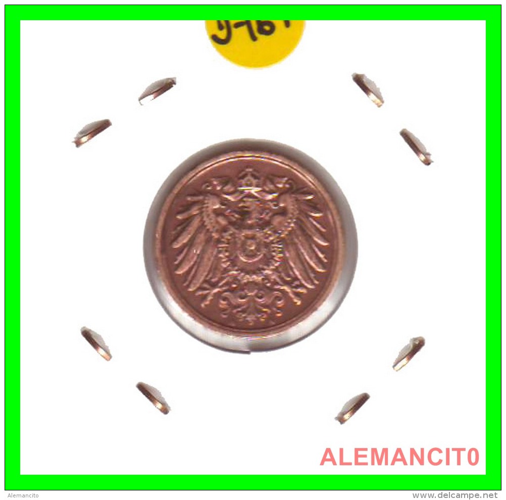 GERMANY - IMPERIO - DEUTSCHES REICH - 2 Pfn. AÑO 1907-A - Copper, 20 Mm - 2 Pfennig