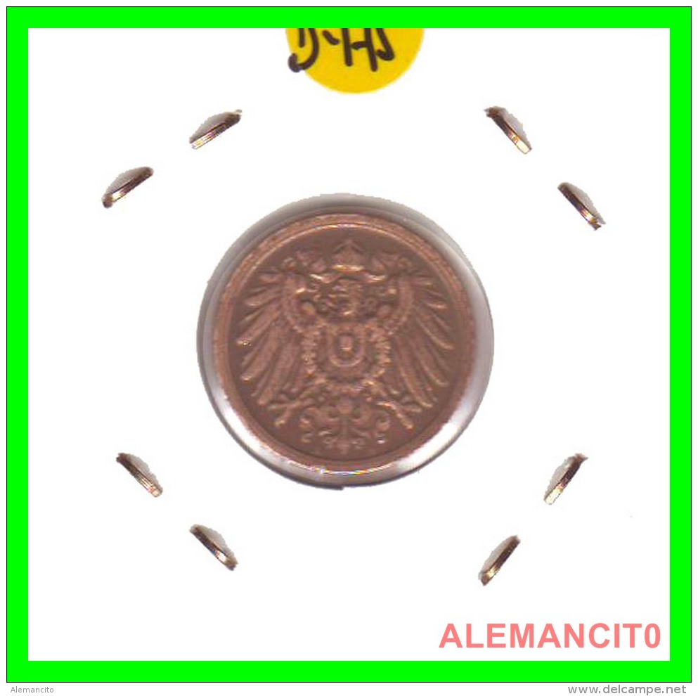 GERMANY - IMPERIO - DEUTSCHES REICH - 2 Pfn. AÑO 1908-A- Copper, 20 Mm - 2 Pfennig