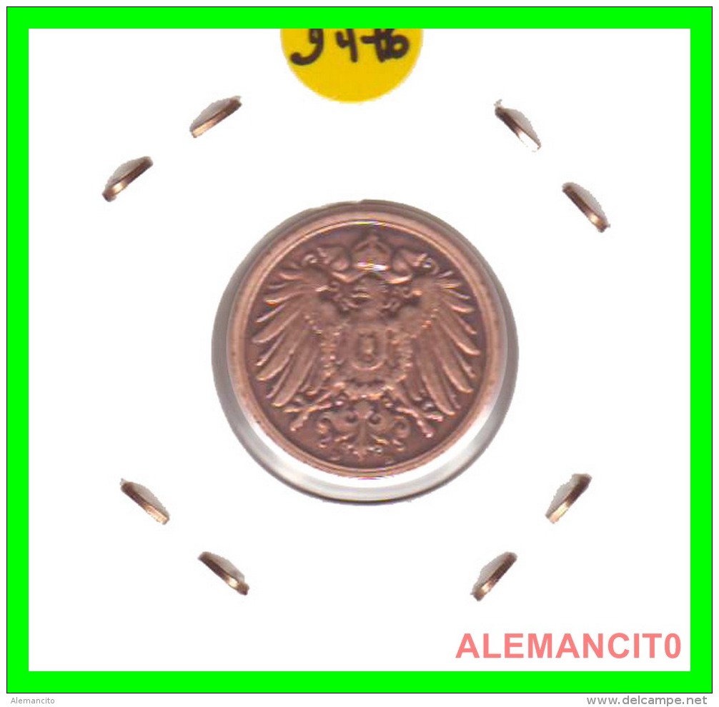 GERMANY - IMPERIO - DEUTSCHES REICH - 2 Pfn. AÑO 1908-D- Copper, 20 Mm - 2 Pfennig