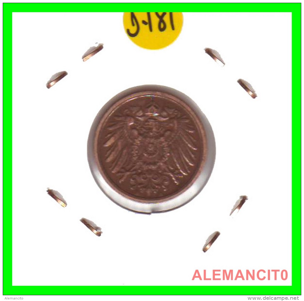 GERMANY - IMPERIO - DEUTSCHES REICH - 2 Pfn. AÑO 1910-A- Copper, 20 Mm - 2 Pfennig