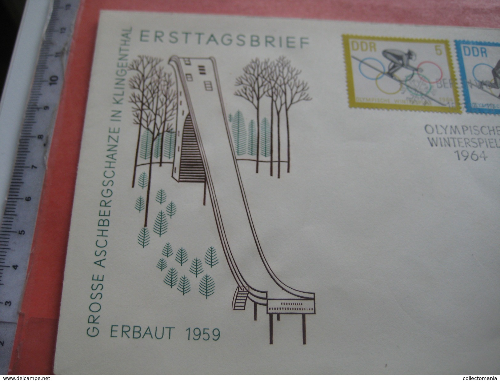 14 First Day Covers Olympic Games  - Collection Envelopes Jeux Olympique - PREMIERE Jour 1956 1960 1964 - Altri & Non Classificati