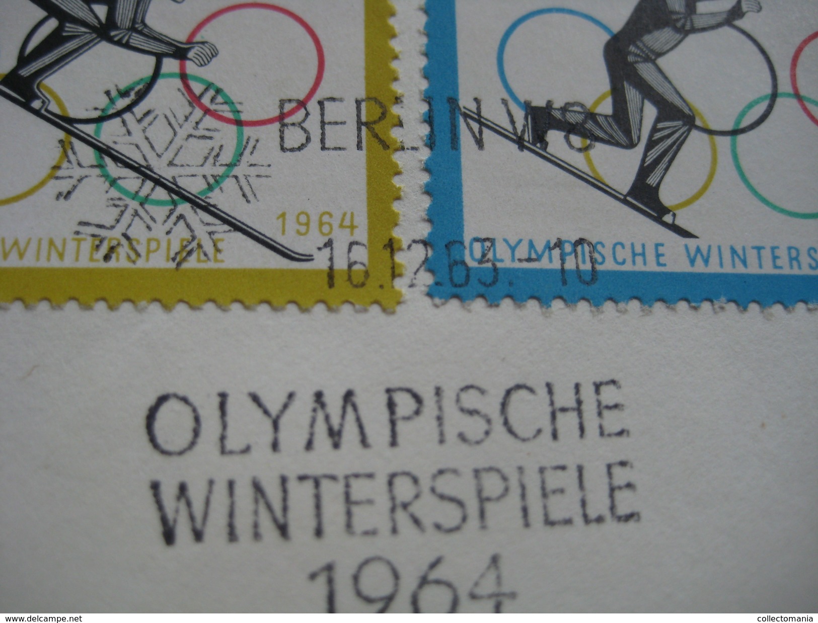 14 First Day Covers Olympic Games  - Collection Envelopes Jeux Olympique - PREMIERE Jour 1956 1960 1964 - Other & Unclassified