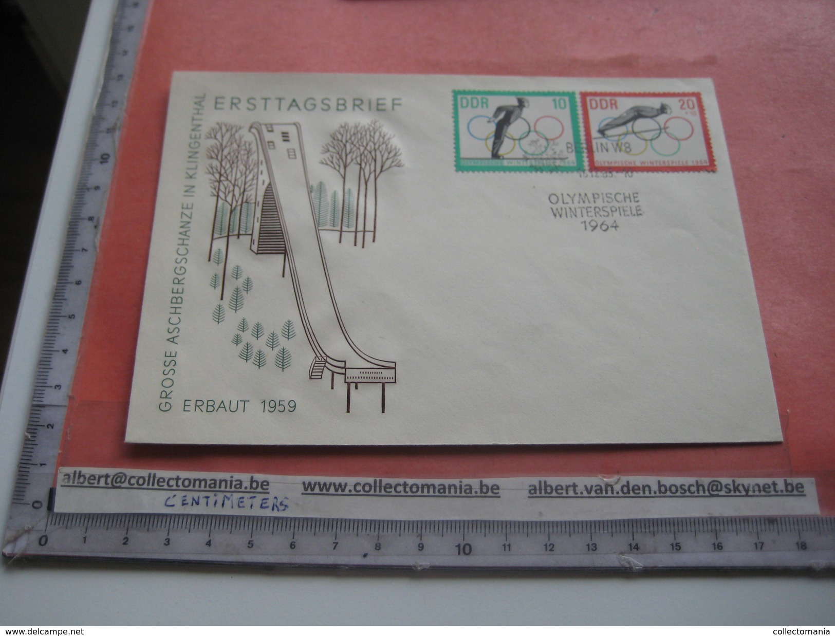 14 first day covers olympic games  - collection envelopes jeux olympique - PREMIERE jour 1956 1960 1964