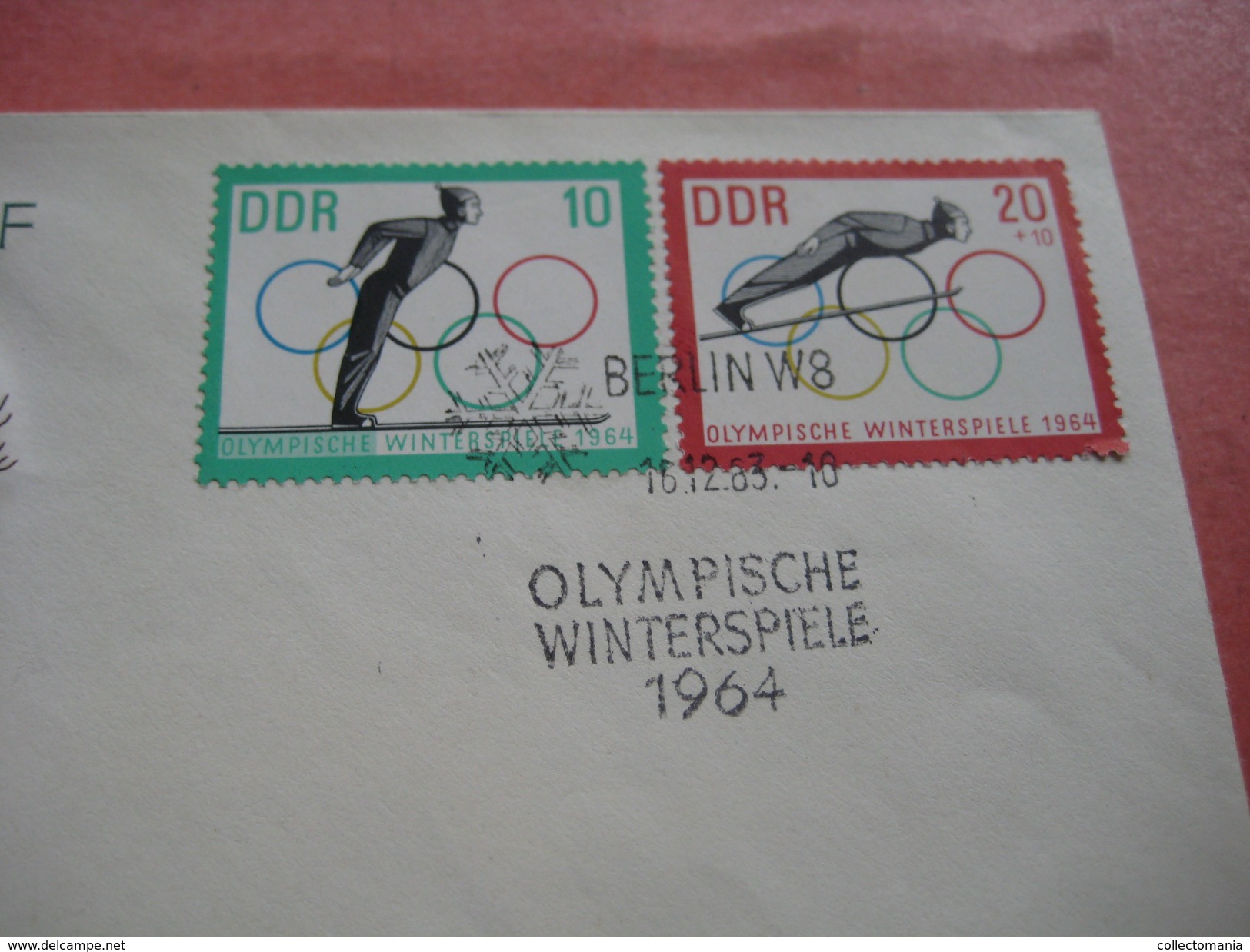 14 first day covers olympic games  - collection envelopes jeux olympique - PREMIERE jour 1956 1960 1964