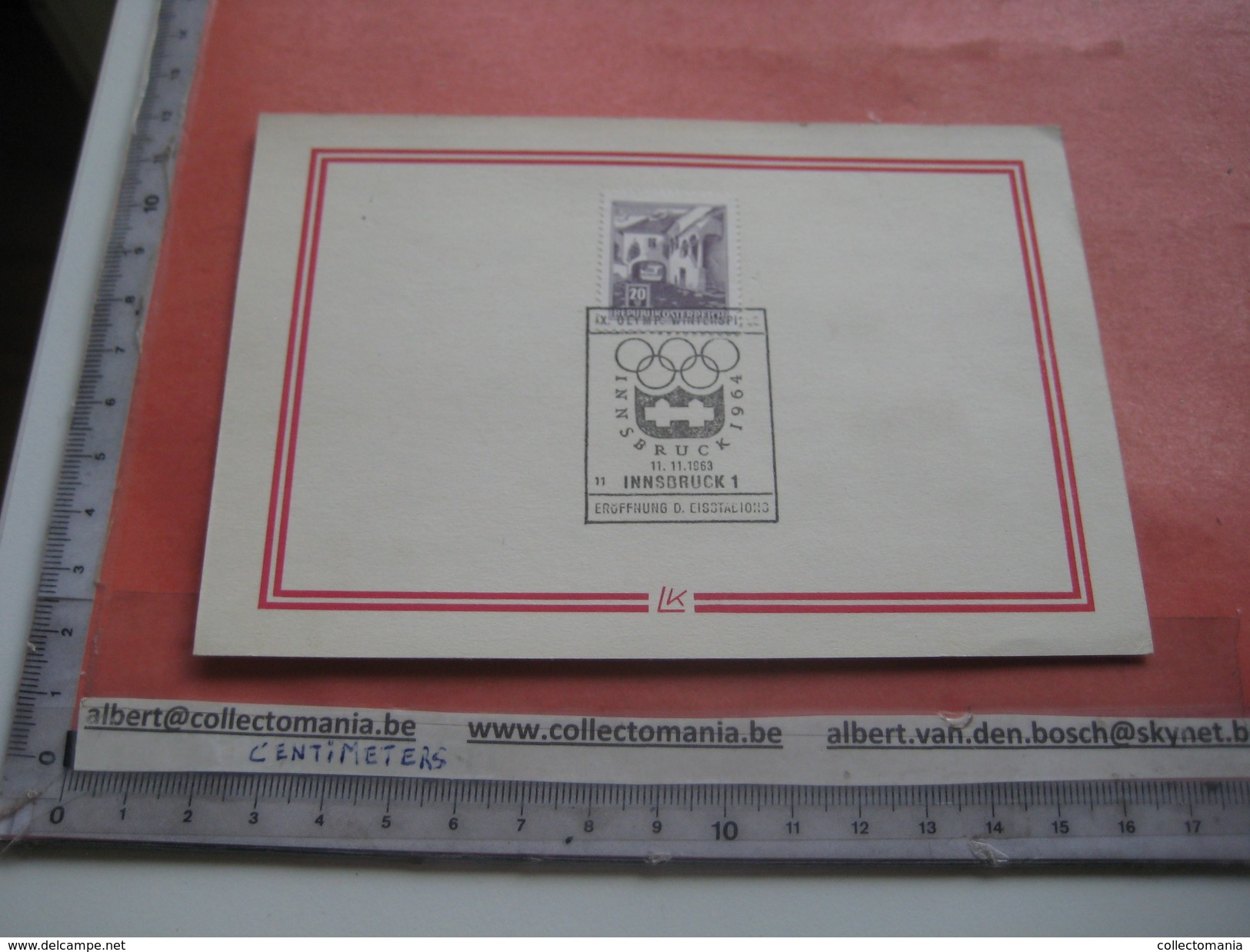 14 first day covers olympic games  - collection envelopes jeux olympique - PREMIERE jour 1956 1960 1964