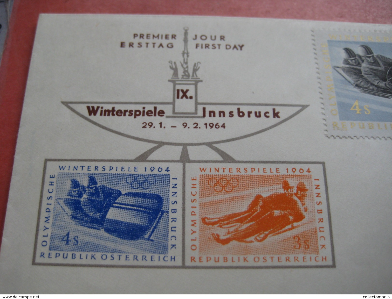 14 first day covers olympic games  - collection envelopes jeux olympique - PREMIERE jour 1956 1960 1964