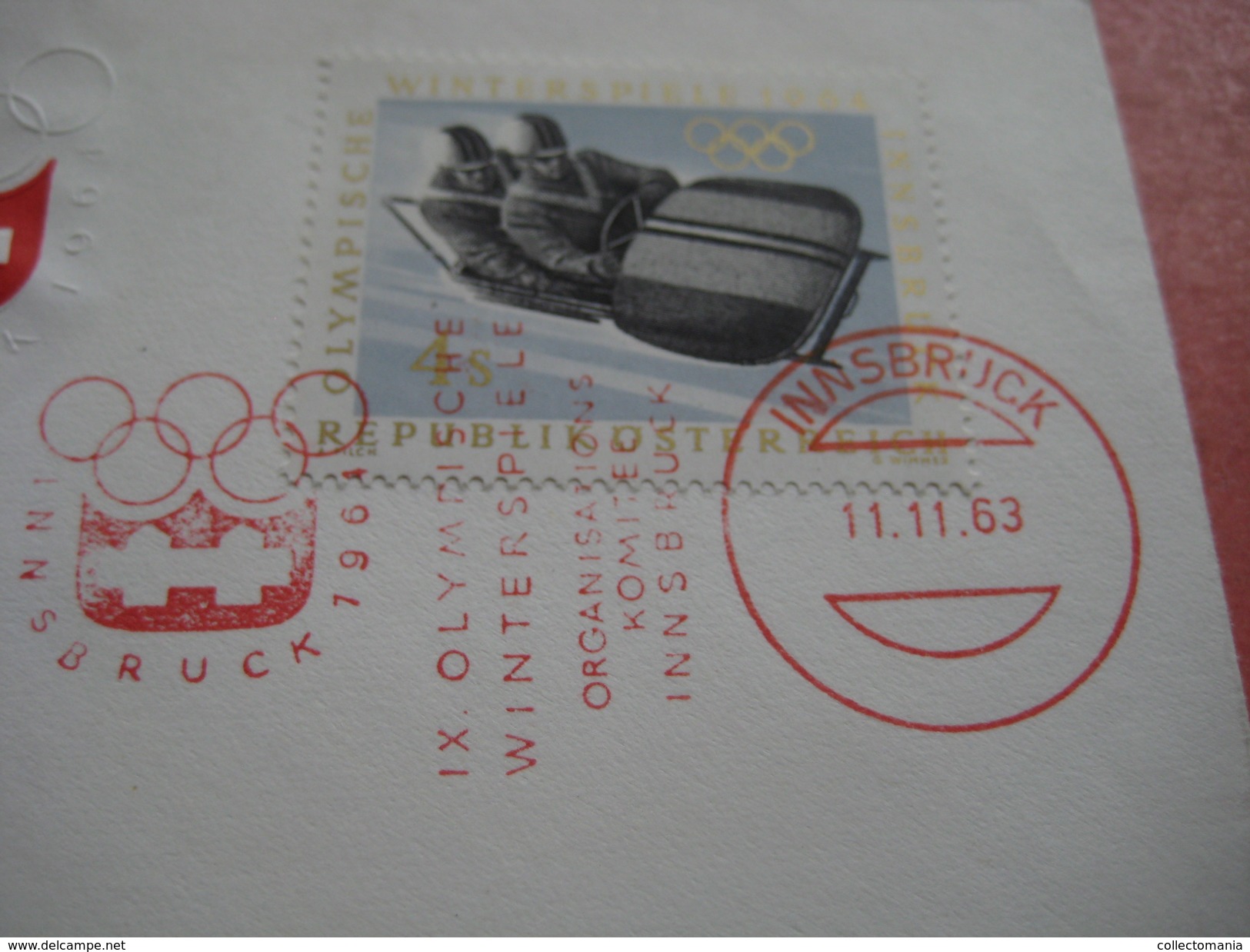 14 first day covers olympic games  - collection envelopes jeux olympique - PREMIERE jour 1956 1960 1964