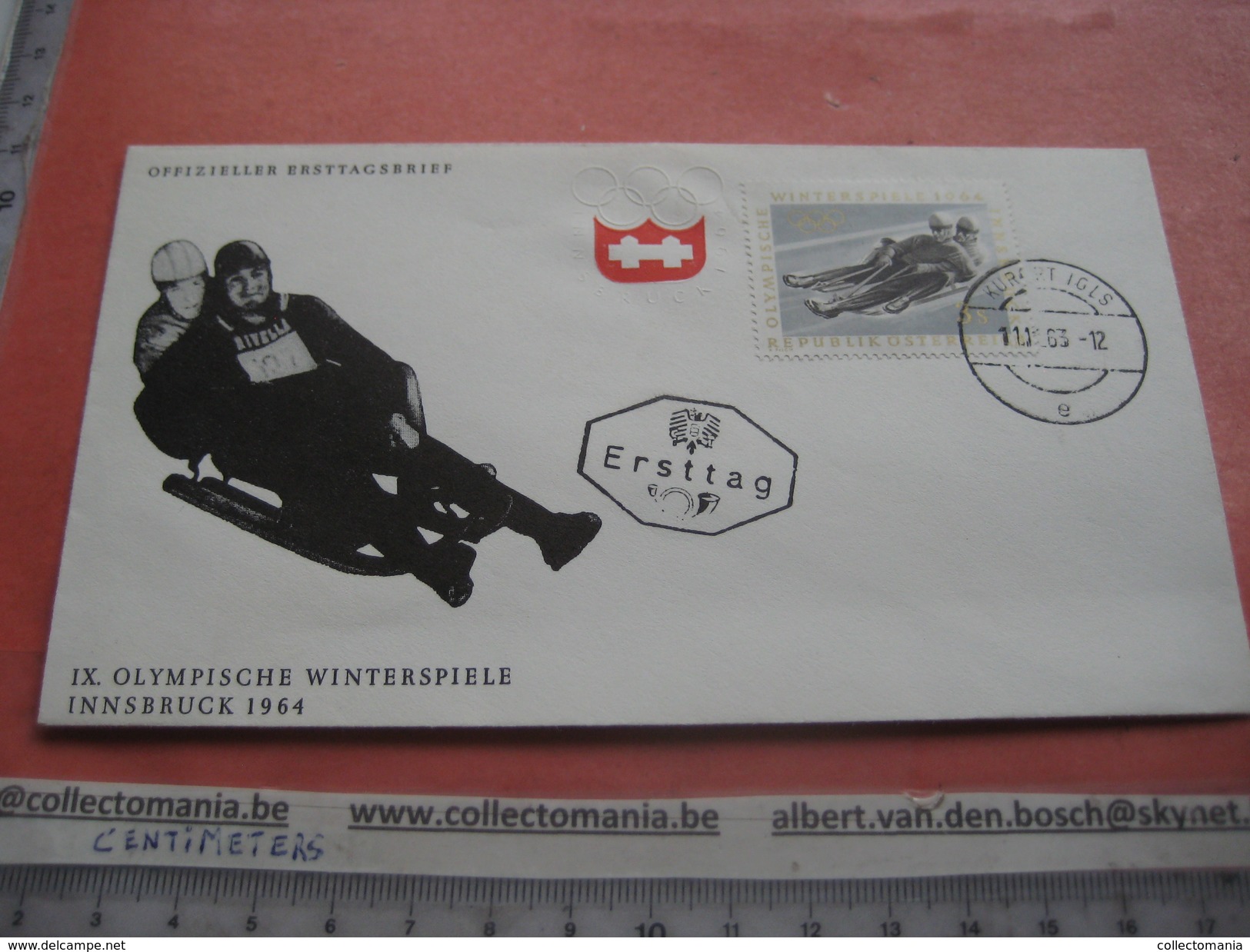 14 first day covers olympic games  - collection envelopes jeux olympique - PREMIERE jour 1956 1960 1964