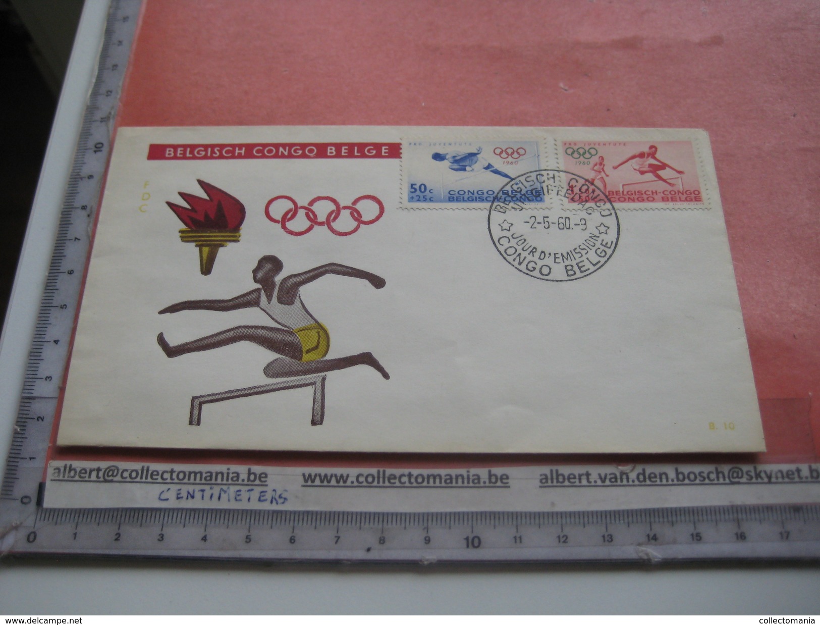 14 first day covers olympic games  - collection envelopes jeux olympique - PREMIERE jour 1956 1960 1964