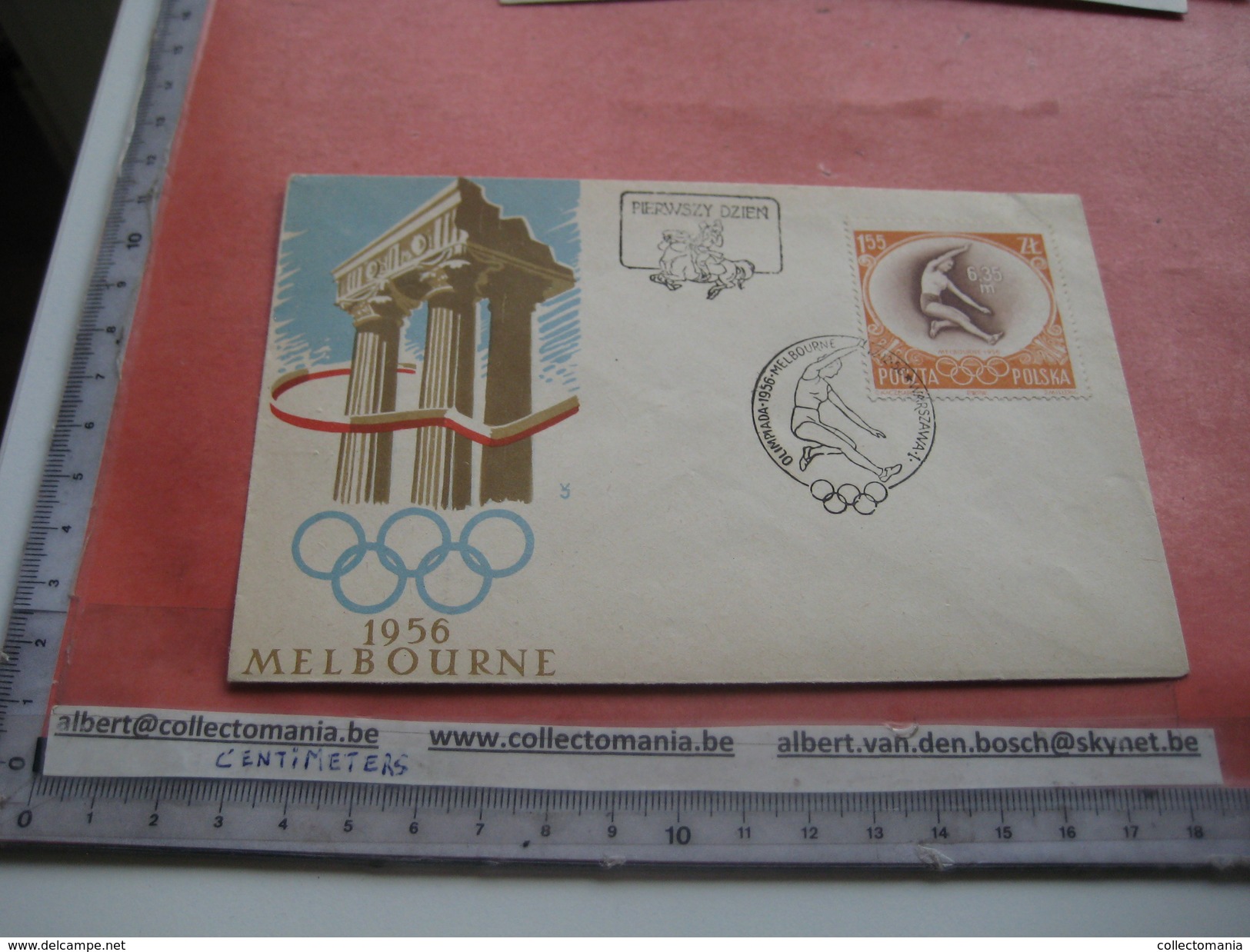 14 first day covers olympic games  - collection envelopes jeux olympique - PREMIERE jour 1956 1960 1964