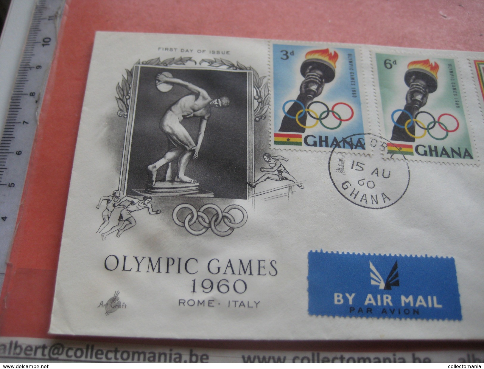 14 first day covers olympic games  - collection envelopes jeux olympique - PREMIERE jour 1956 1960 1964