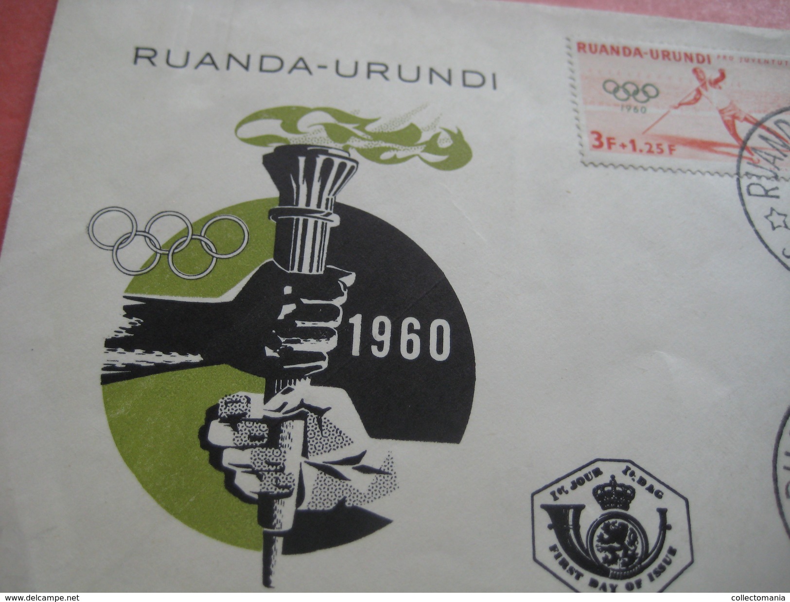 14 first day covers olympic games  - collection envelopes jeux olympique - PREMIERE jour 1956 1960 1964