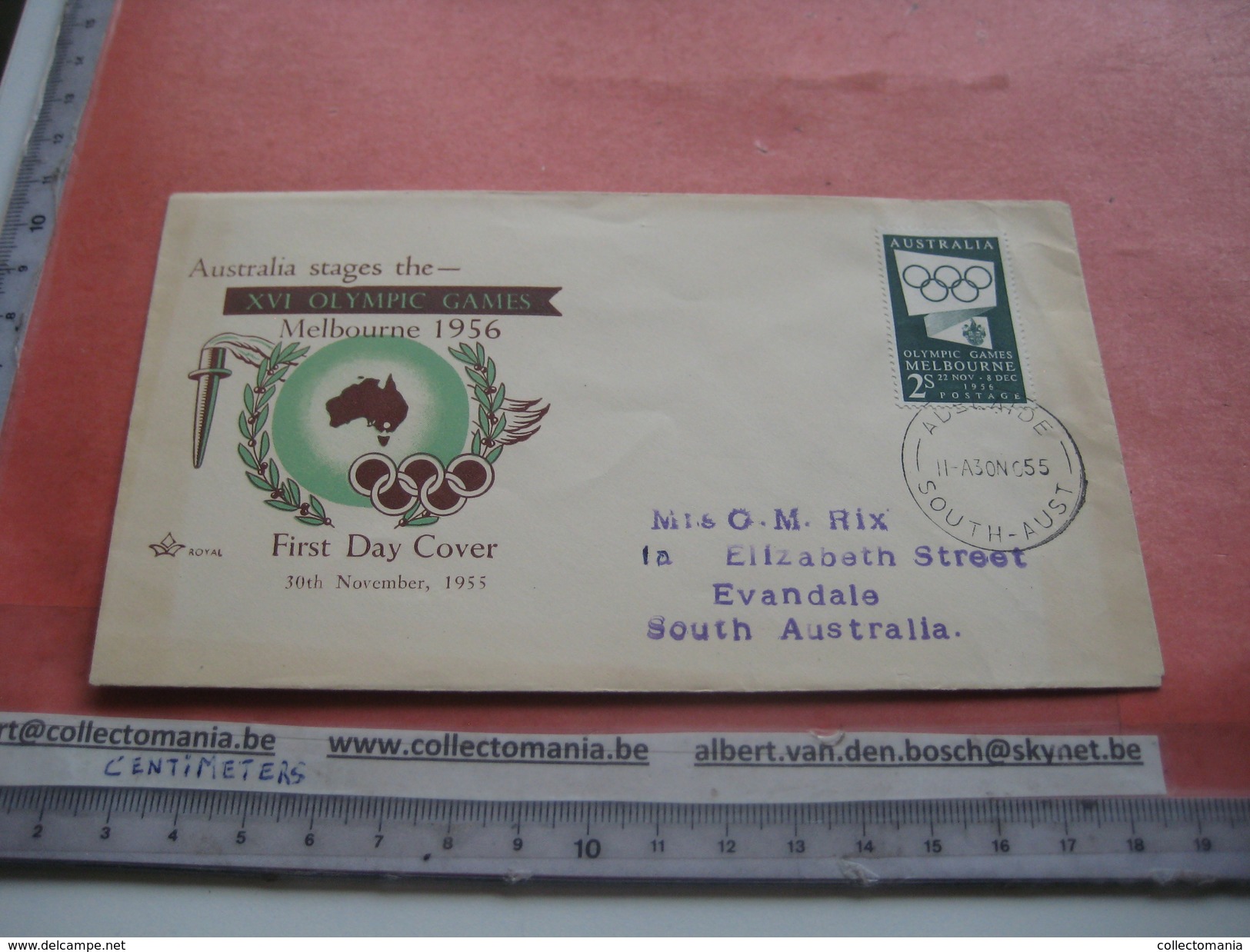 14 first day covers olympic games  - collection envelopes jeux olympique - PREMIERE jour 1956 1960 1964