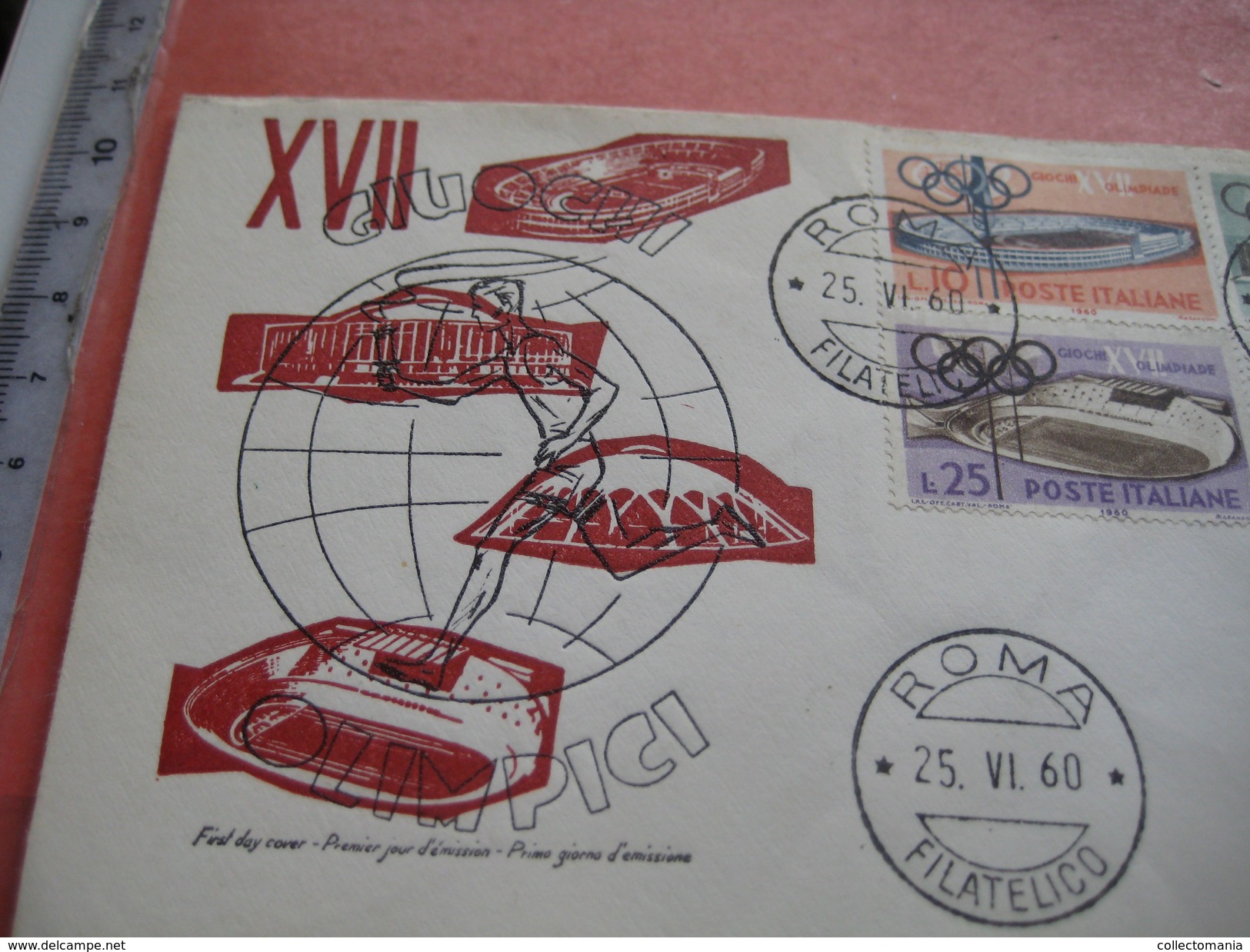 14 first day covers olympic games  - collection envelopes jeux olympique - PREMIERE jour 1956 1960 1964