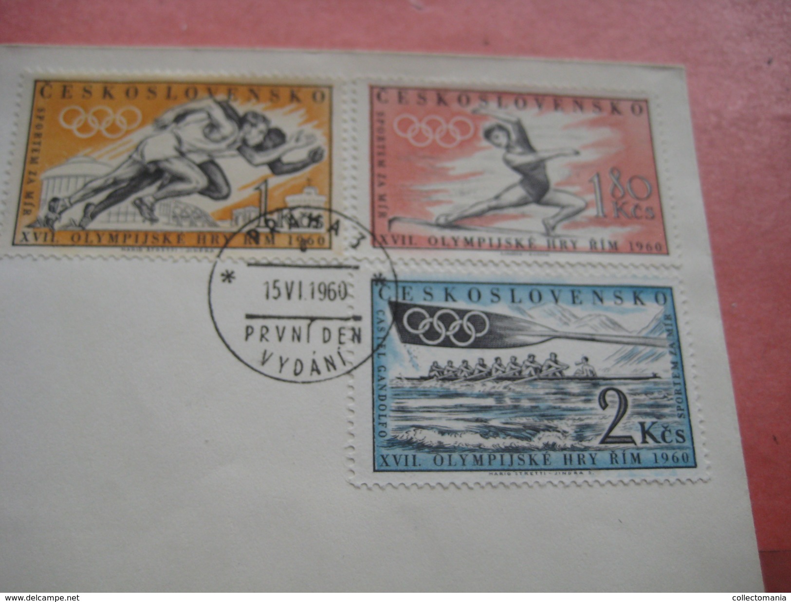 14 first day covers olympic games  - collection envelopes jeux olympique - PREMIERE jour 1956 1960 1964