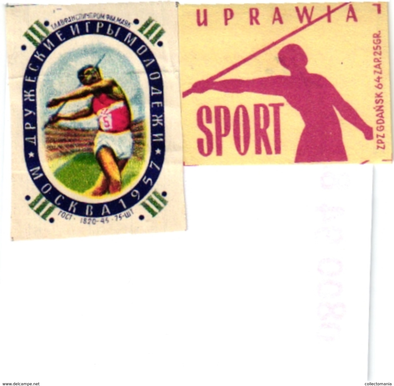 4 Trade Cards   1First Day Cover Javelin Thowing Hammer Throw Shot-Up Lancer Du Mart Lancer Du Poids 4 Match Box Labels - Athlétisme