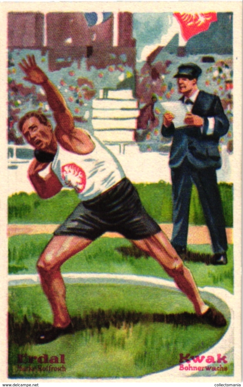 4 Trade Cards   1First Day Cover Javelin Thowing Hammer Throw Shot-Up Lancer du Mart Lancer du Poids 4 Match Box Labels