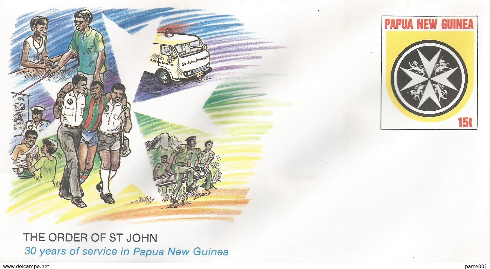 Papua New Guinea Blind Ambulance Order Of St John Postal Stationary Cover - Papoea-Nieuw-Guinea