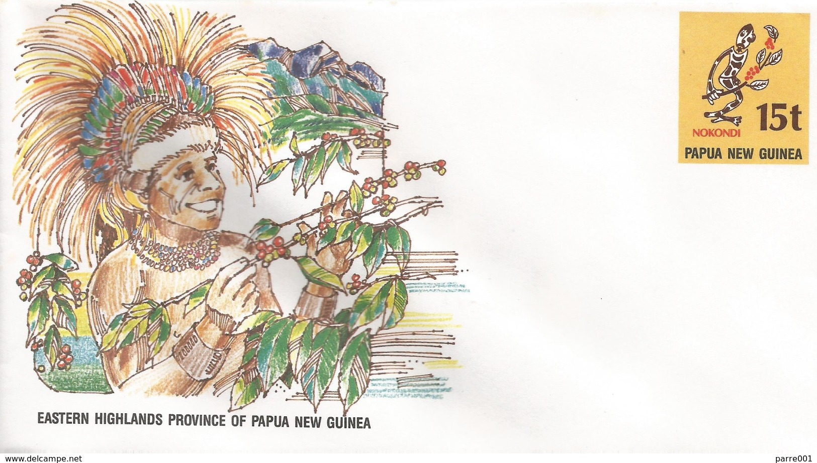 Papua New Guinea Coffee Fruit Postal Stationary Cover - Papoea-Nieuw-Guinea