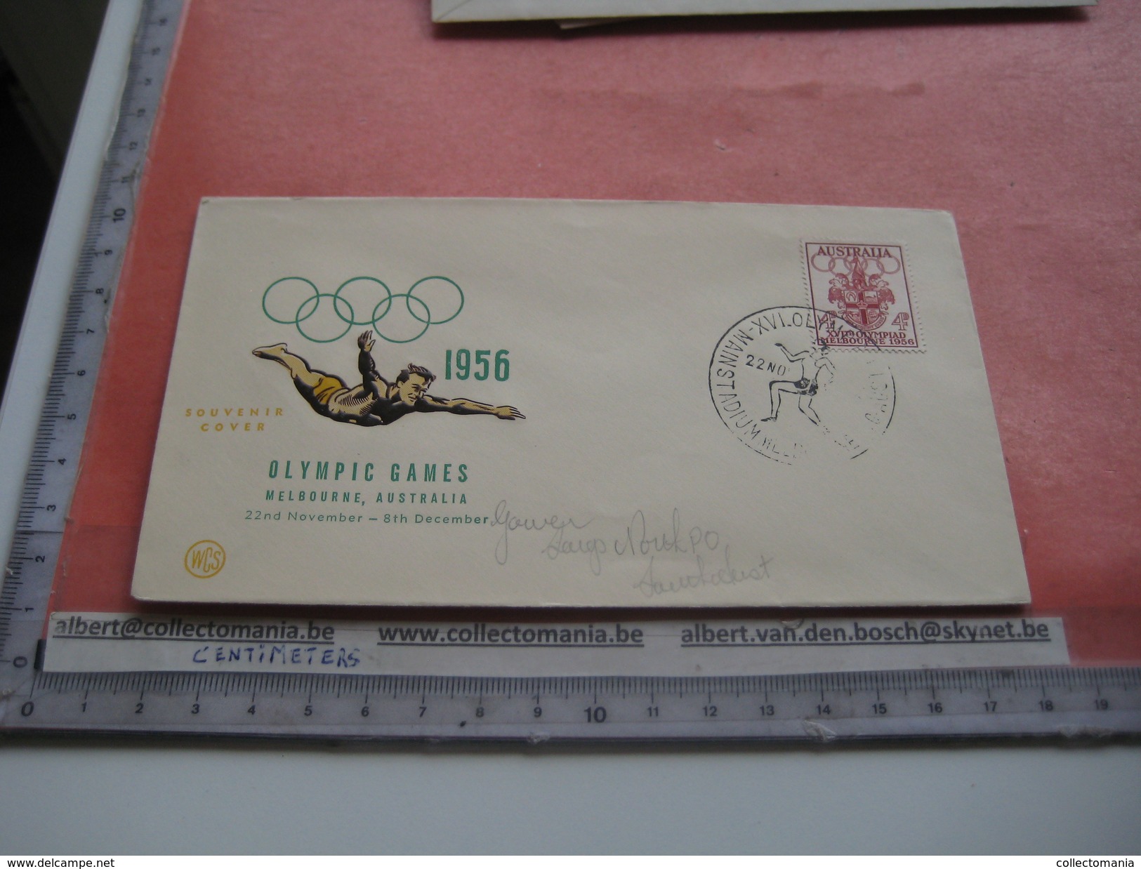 18 First Day Covers Olympic Games Collection Envelopes & Cards Jeux Olympique - PREMIERE Jour 1956 1960 Different Cachet - Sonstige & Ohne Zuordnung