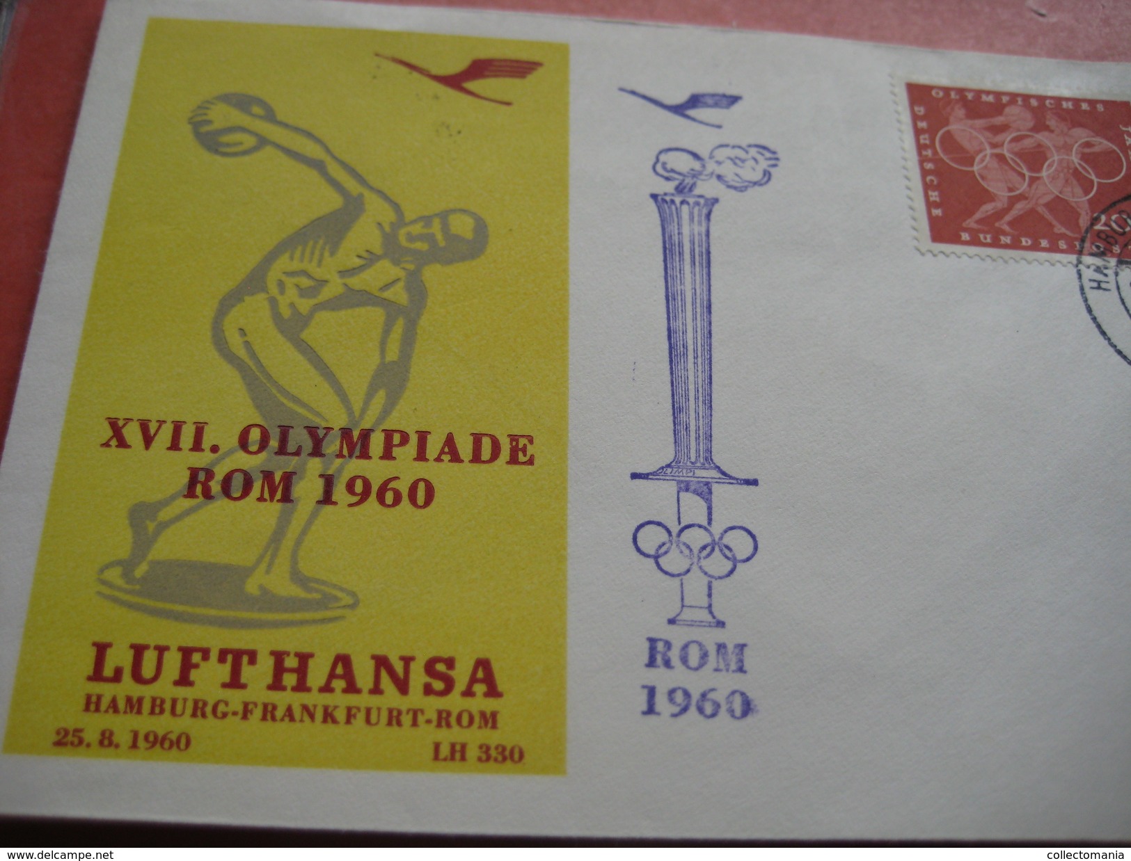 18 first day covers olympic games collection envelopes & cards jeux olympique - PREMIERE jour 1956 1960 different cachet