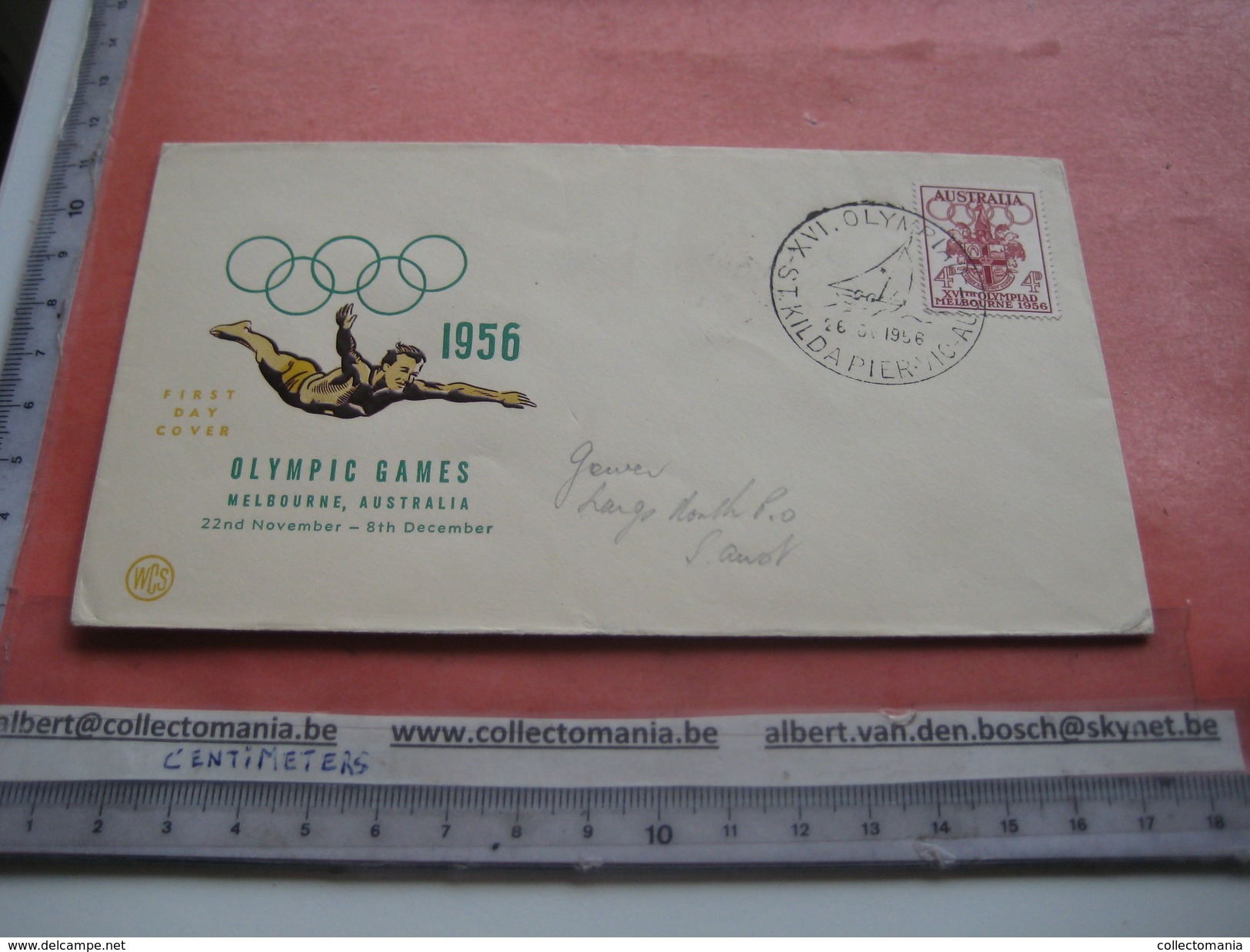 18 first day covers olympic games collection envelopes & cards jeux olympique - PREMIERE jour 1956 1960 different cachet