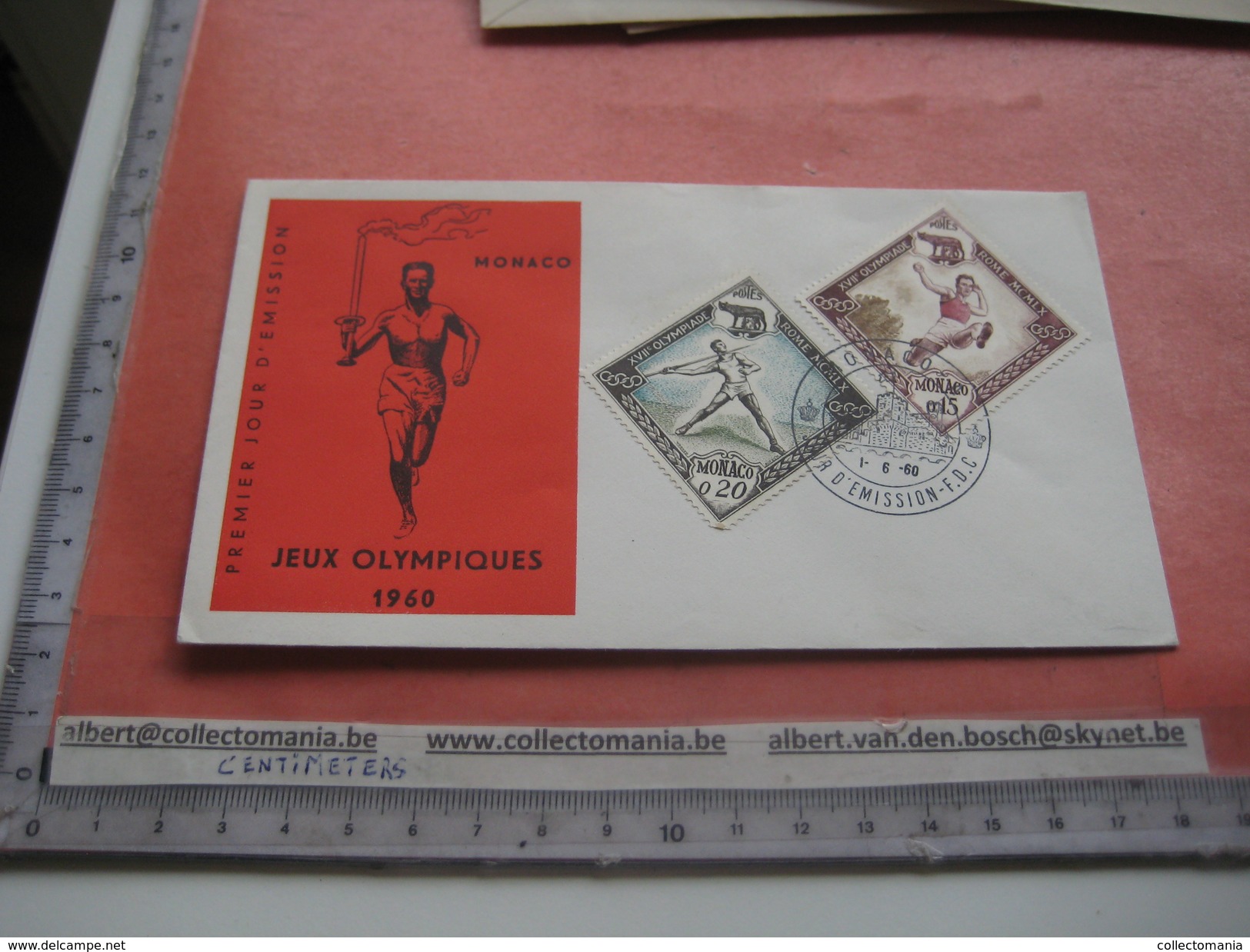 18 first day covers olympic games collection envelopes & cards jeux olympique - PREMIERE jour 1956 1960 different cachet