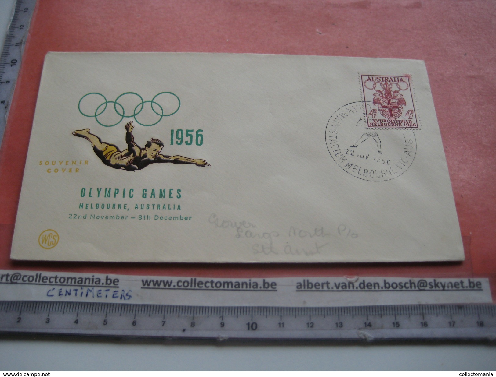 18 first day covers olympic games collection envelopes & cards jeux olympique - PREMIERE jour 1956 1960 different cachet