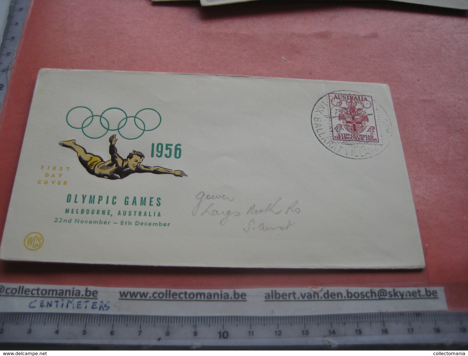 18 first day covers olympic games collection envelopes & cards jeux olympique - PREMIERE jour 1956 1960 different cachet