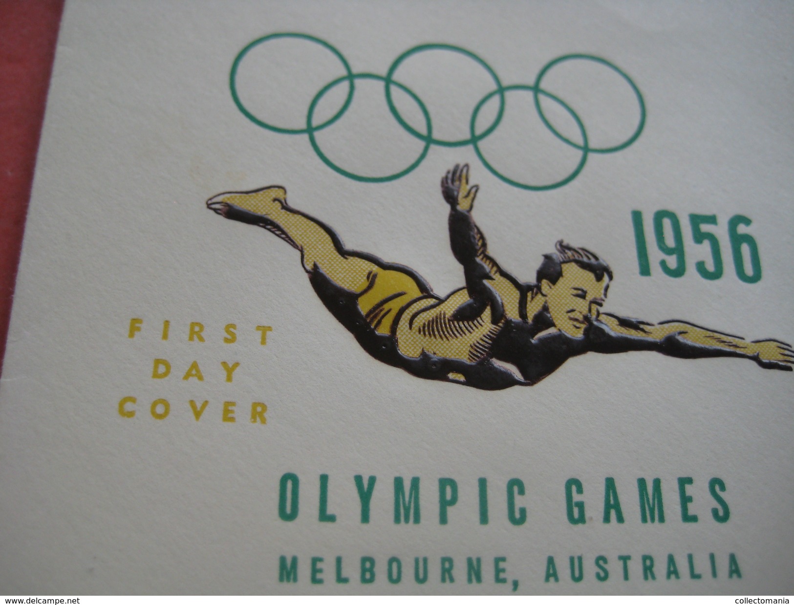 18 first day covers olympic games collection envelopes & cards jeux olympique - PREMIERE jour 1956 1960 different cachet