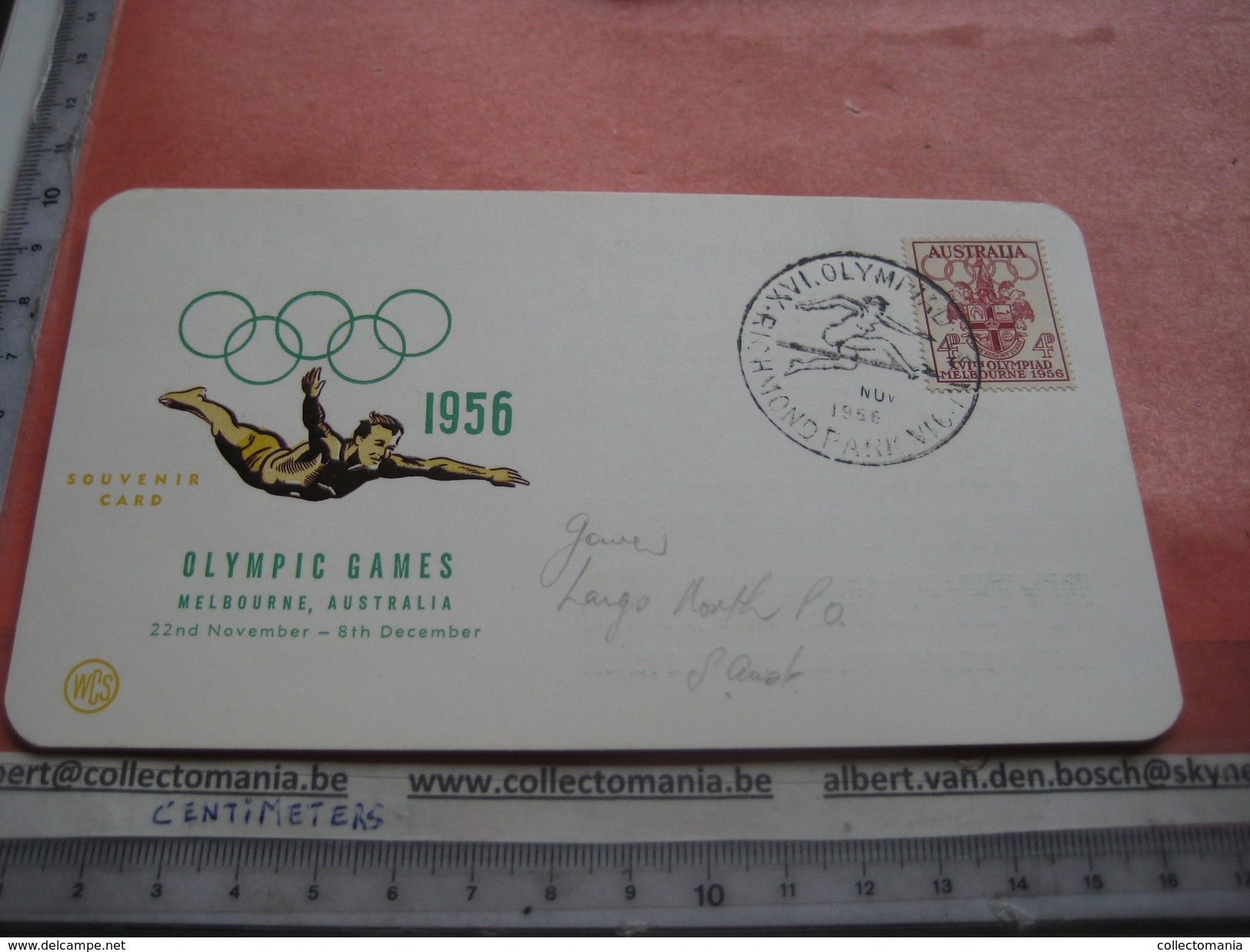 18 first day covers olympic games collection envelopes & cards jeux olympique - PREMIERE jour 1956 1960 different cachet