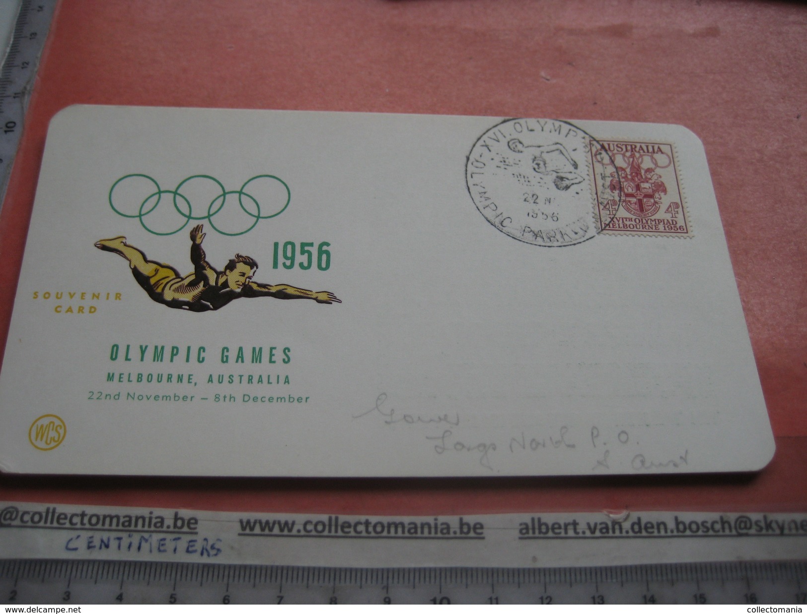 18 first day covers olympic games collection envelopes & cards jeux olympique - PREMIERE jour 1956 1960 different cachet