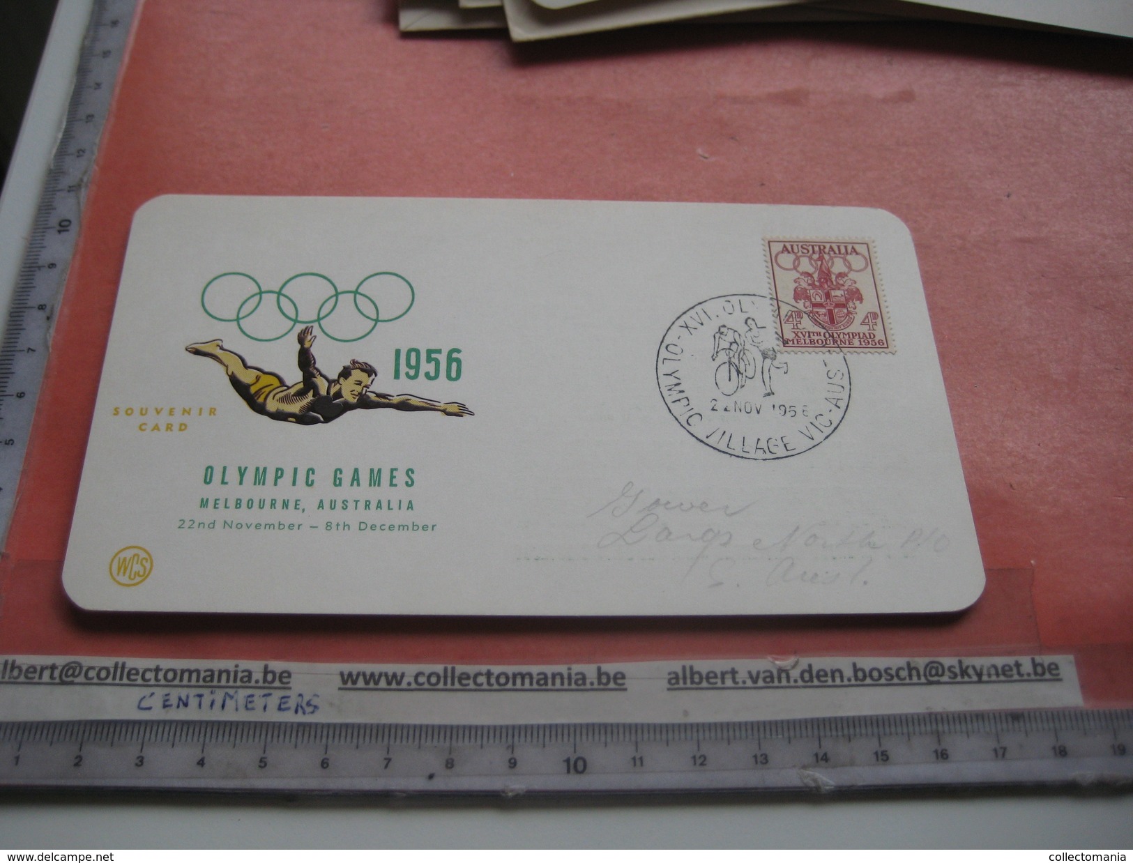 18 first day covers olympic games collection envelopes & cards jeux olympique - PREMIERE jour 1956 1960 different cachet